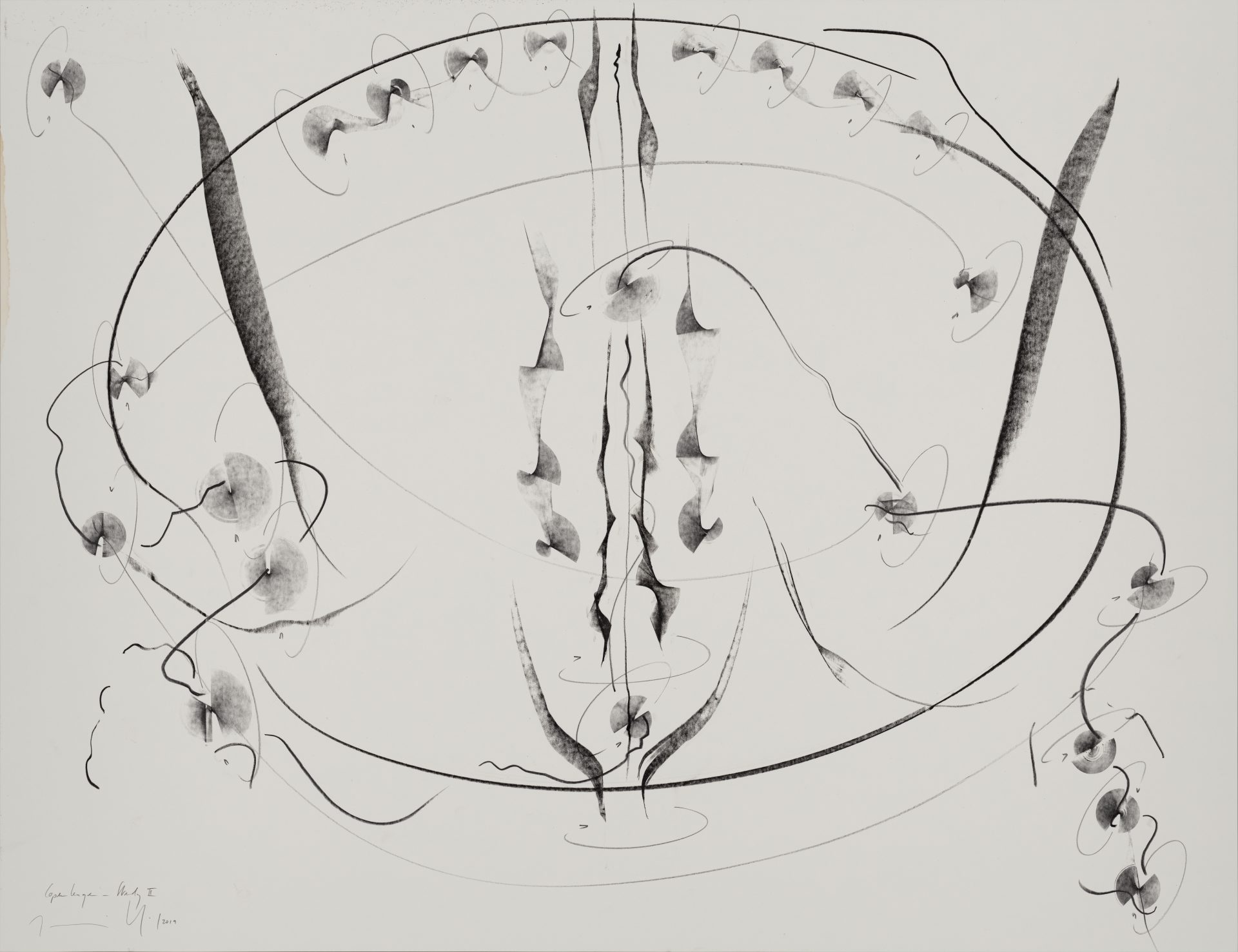 WV 2019-028 Copenhagen-Study II Jorinde Voigt Berlin 2019 59,9 x 77,9 cm Lithographic chalk, graphite on paper unique work signed